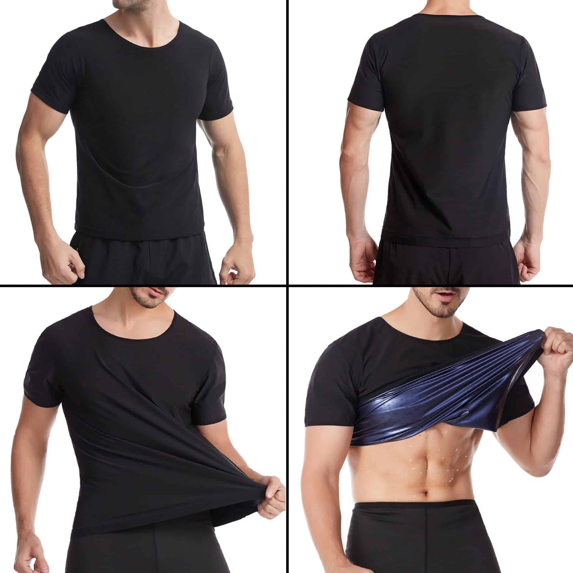 Camiseta Sauna para Hombres de Manga Corta Chaleco de - Imagen 4