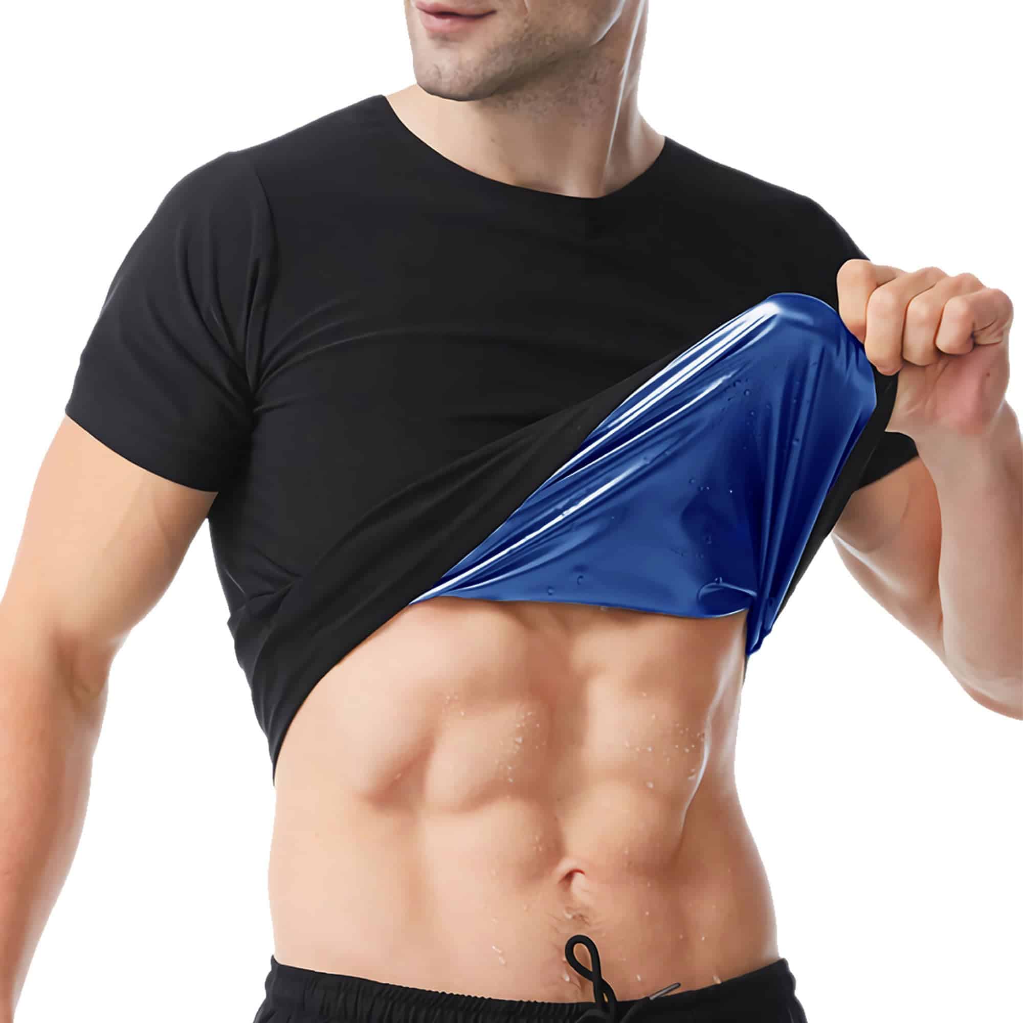 Camiseta Sauna para Hombres de Manga Corta Chaleco de