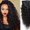 Extensiones de Cabello Rizado Natural Clip en Pelo Humano