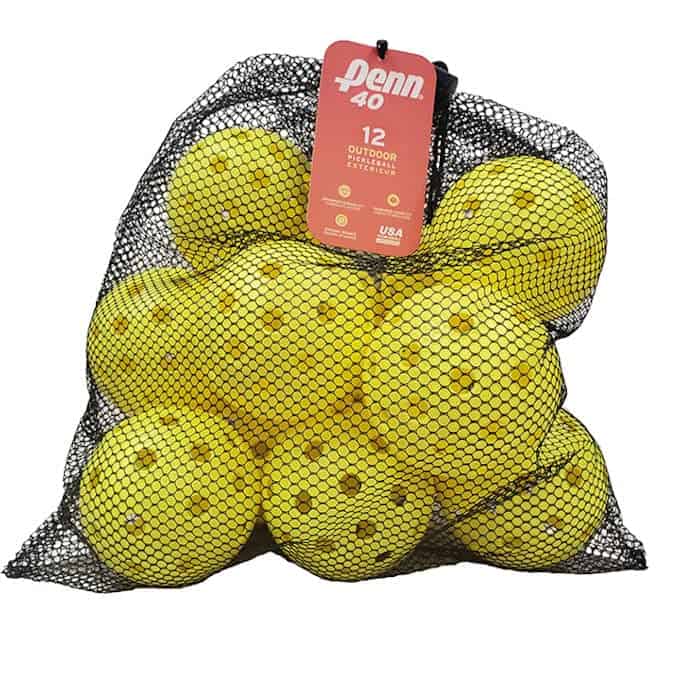 Pelotas de Pickleball Penn 40 para Exteriores en Bolsa de