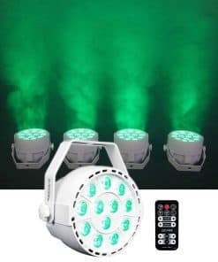 Rockville RockPAR TRI White Par Can Wash Light, 12 RGB