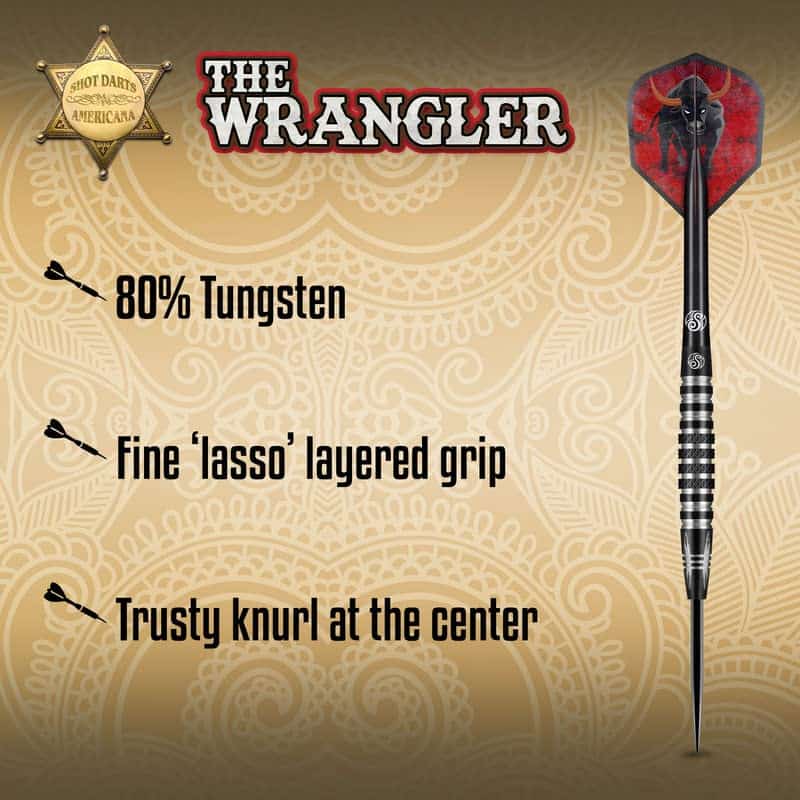 Dardos de Punta de Acero Shot!, Americana Wrangler - Imagen 3