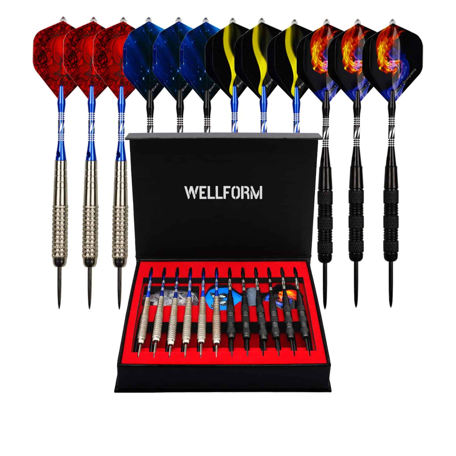 Set de Dardos con Puntas de Metal WELLFORM de 12 Piezas 22