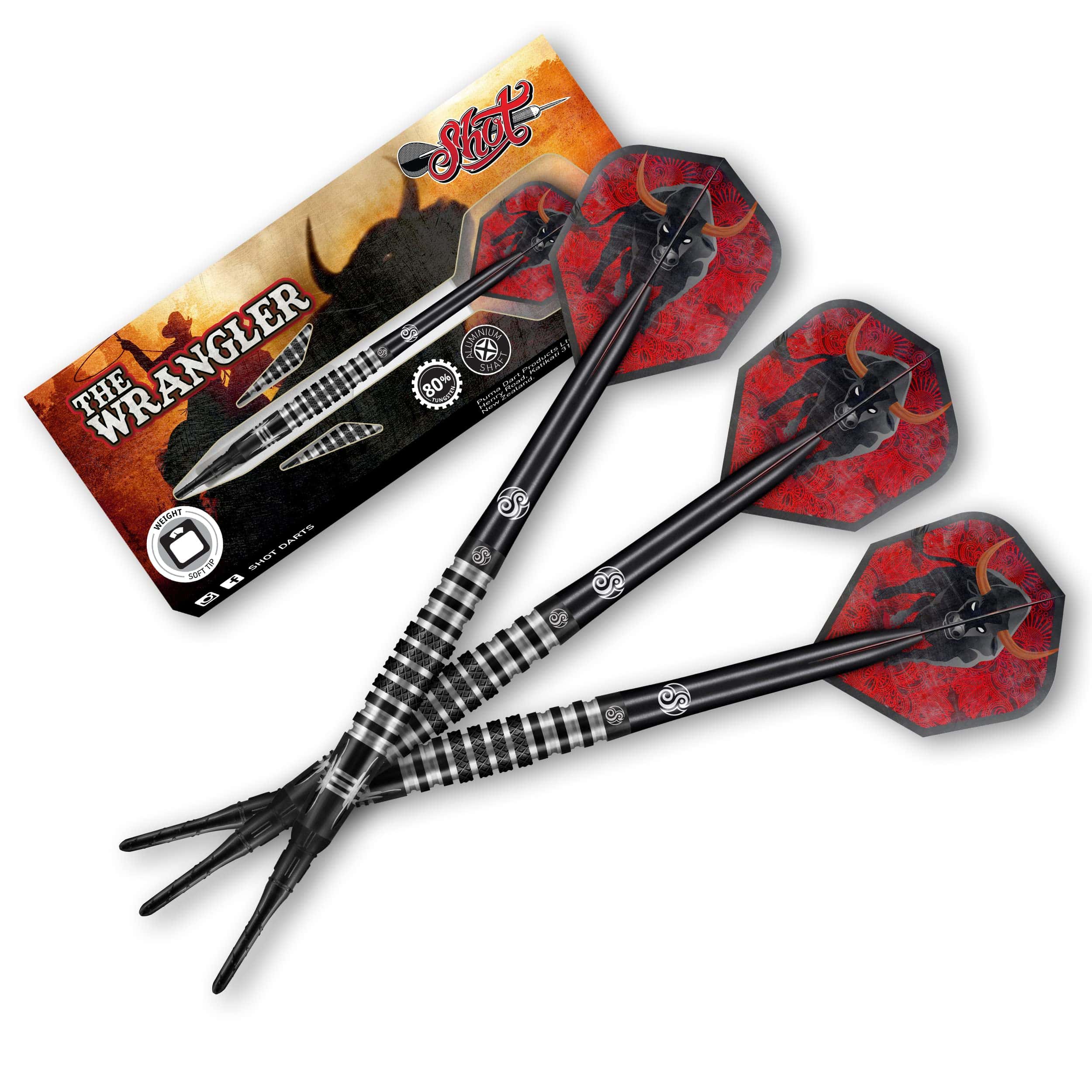 Dardos de Punta Blanda Shot!, Americana Wrangler (18g),