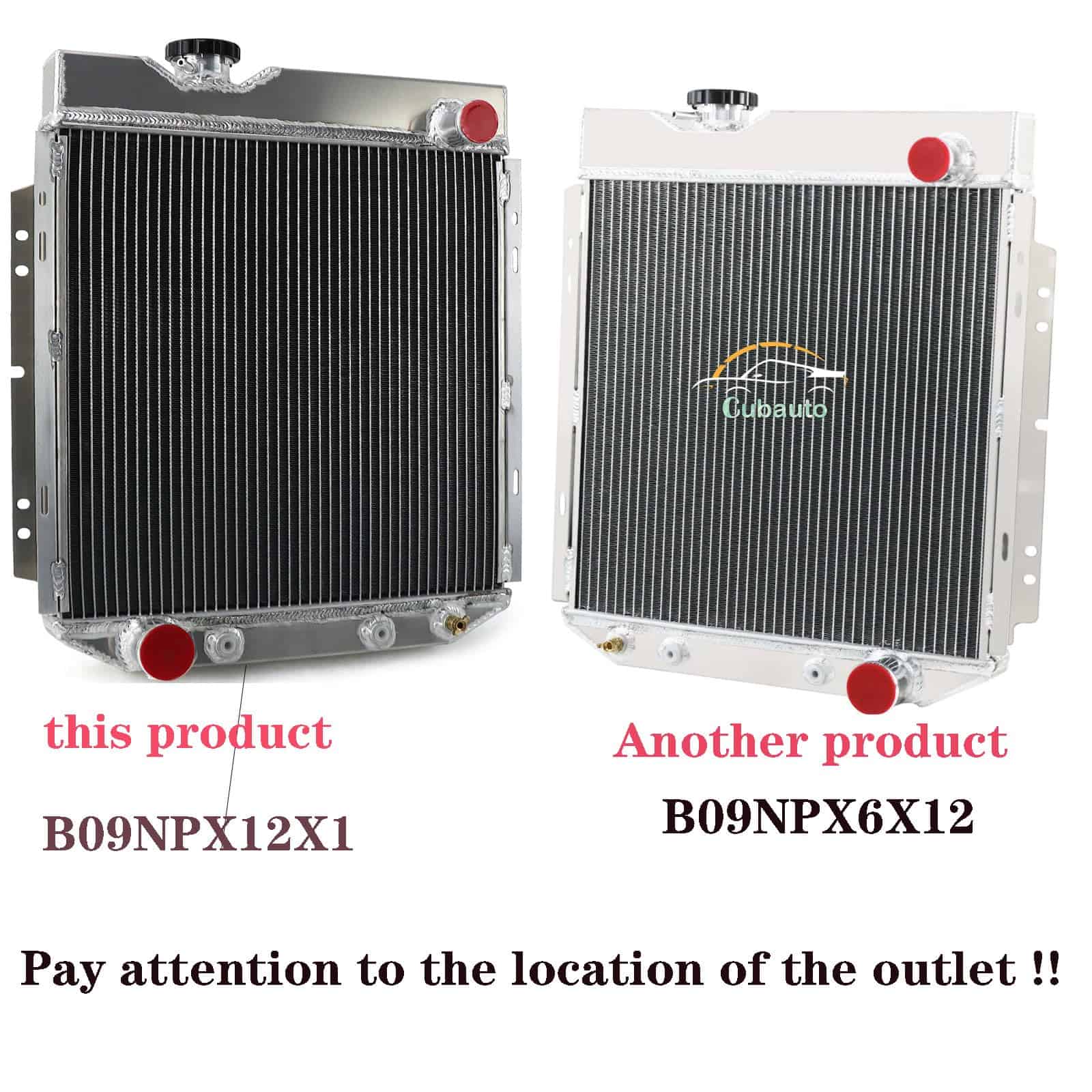 Radiador de Aluminio Cubauto de 3 Filas Compatible con Ford - Imagen 3