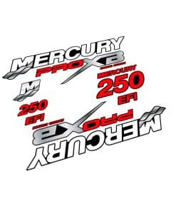 Juego de Calcomanías Postventa para Mercury 250 EFI PRO XB