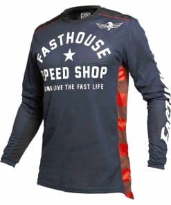 Camiseta FASTHOUSE Originals Air Cooled (Azul Marino/Negro,