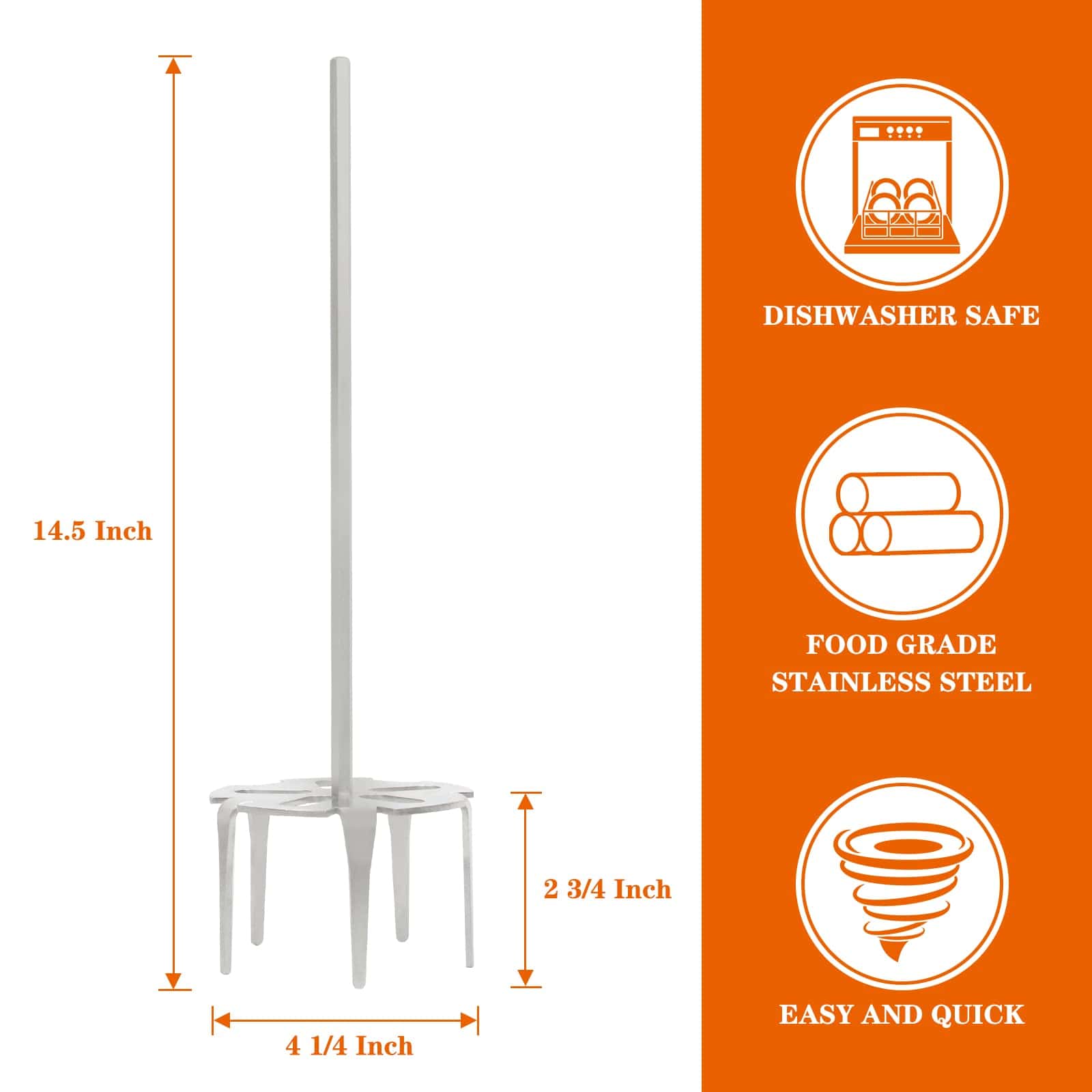 OLIGAI Pork Puller, Triturador de Carne de Acero Inoxidable - Imagen 3