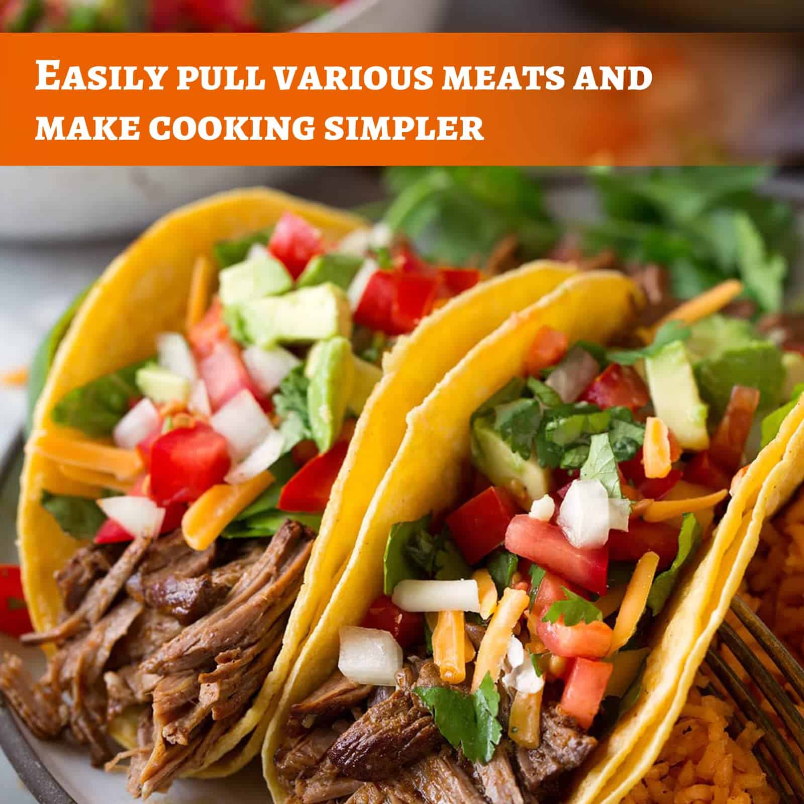 OLIGAI Pork Puller, Triturador de Carne de Acero Inoxidable - Imagen 7