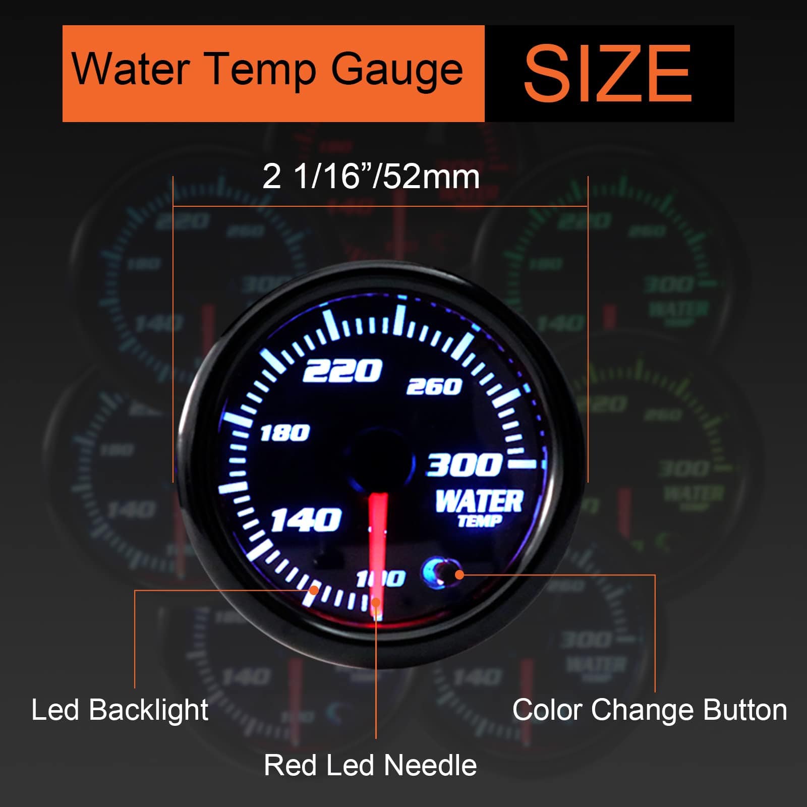 Medidor de temperatura del agua de 7 colores 100 - 300 - Imagen 5