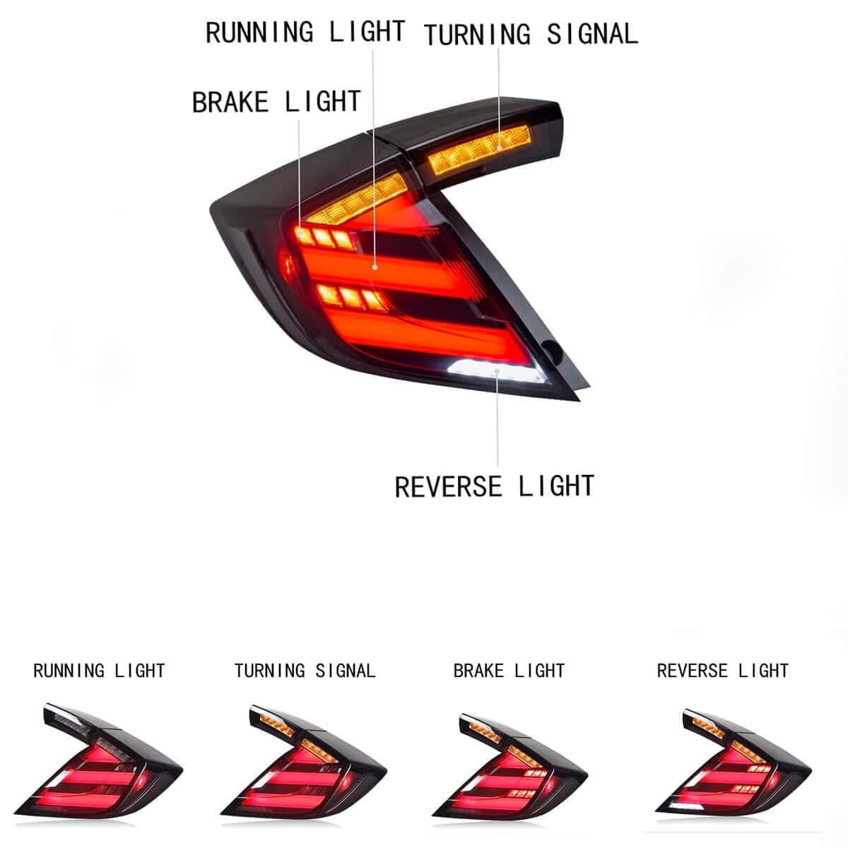 Conjunto de Luces Traseras LED de ATDK GROUP para Honda - Imagen 3