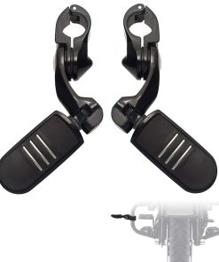 FOVPLUE 1.25" Highway Footpegs, Short -Negro