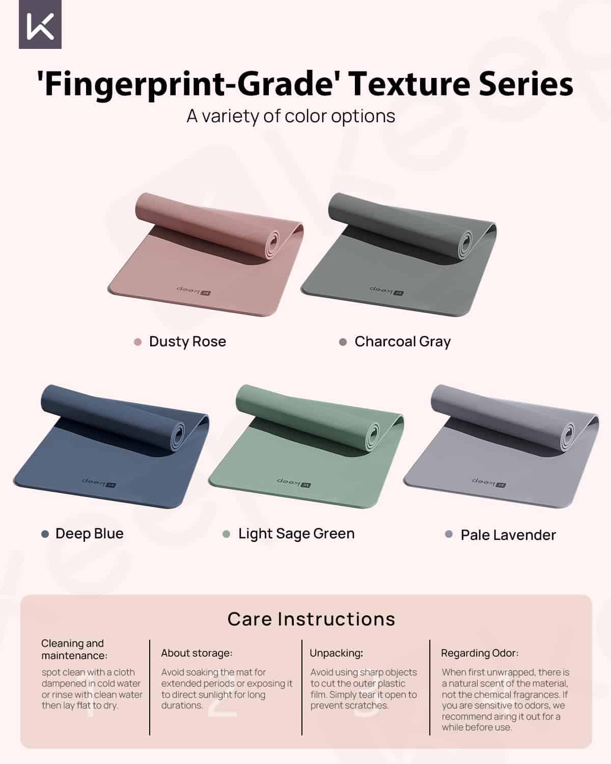 Tapete de Yoga KEEP antideslizante grande, extra largo y - Imagen 8