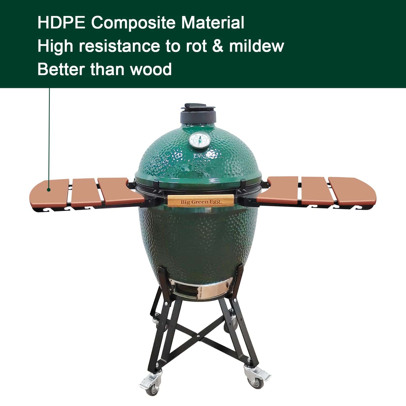 Tablas Laterales Quantfire Upgrade Plus Big Green Egg - Imagen 6