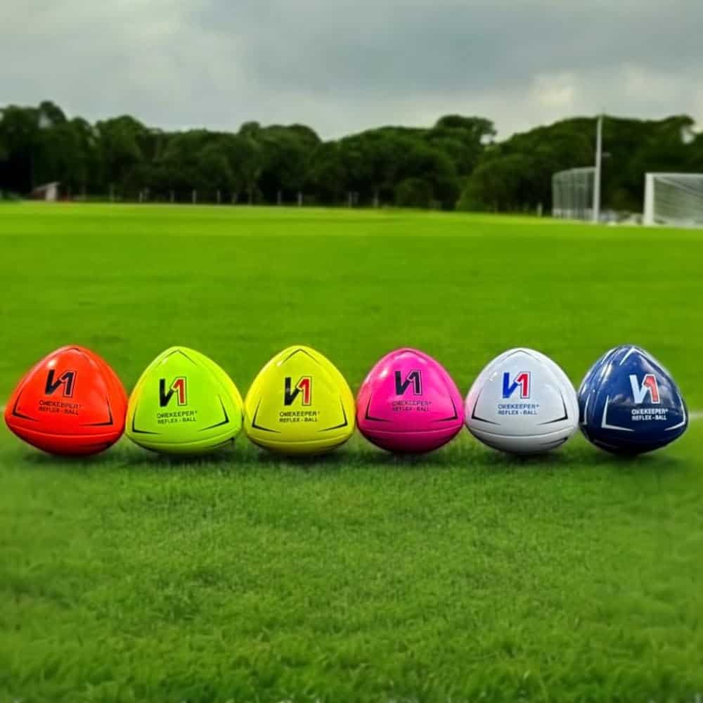 Pelota de Reflejos y Reacción de Fútbol ONEKEEPER Amarilla - Imagen 7