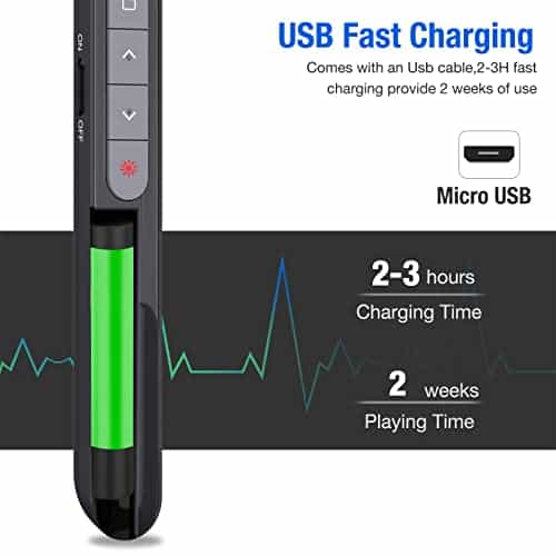 Presentador Inalámbrico Recargable con Luz Roja - Imagen 4