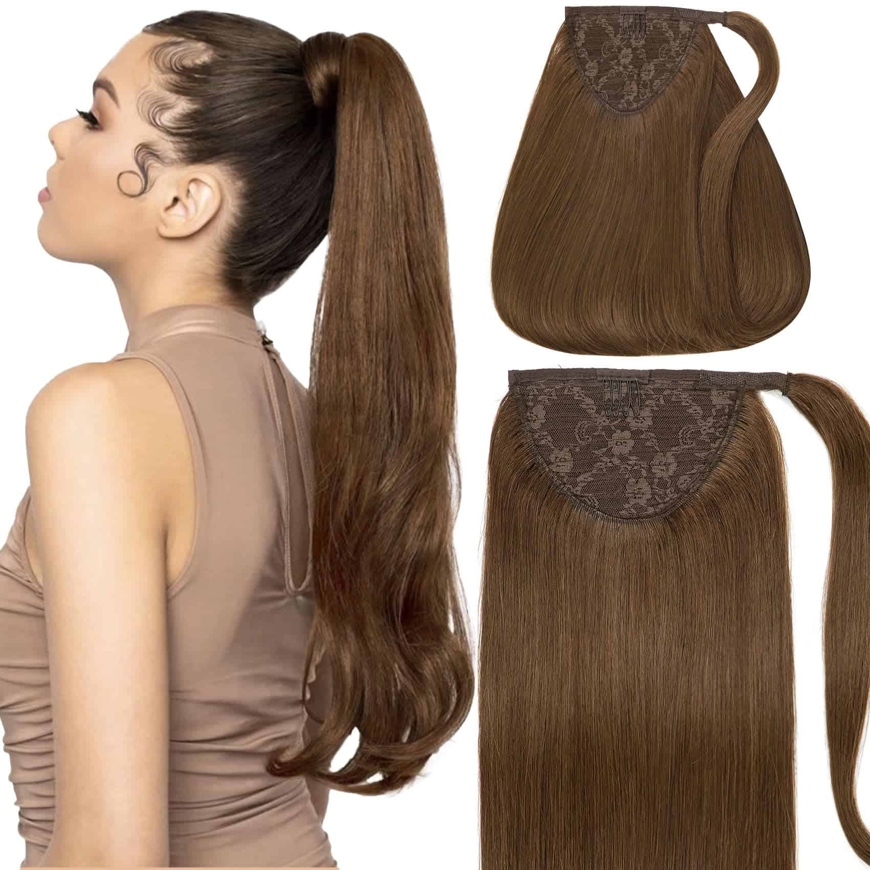 Extensión de Cola de Caballo Caliee Envoltura de Cola de