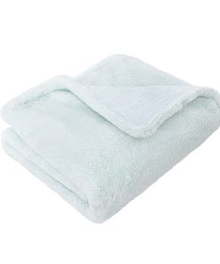 Manta de bebé de piel sintética en polvo azul MON AMI -