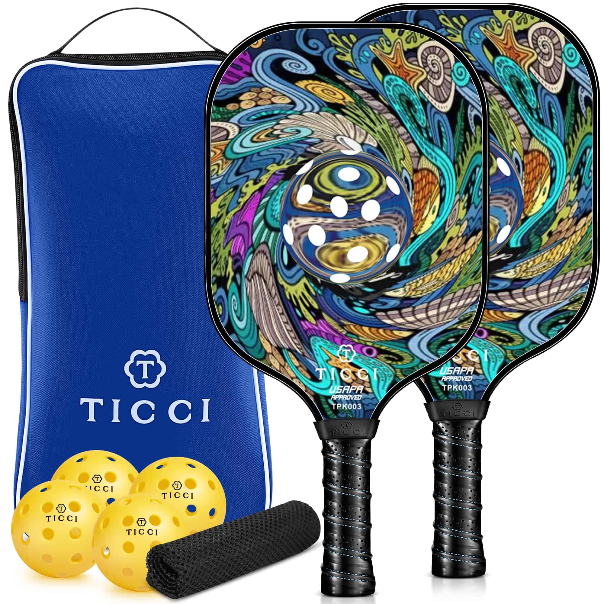 Set de 2 Palas de Pickleball T TICCI, Palas de Pickleball