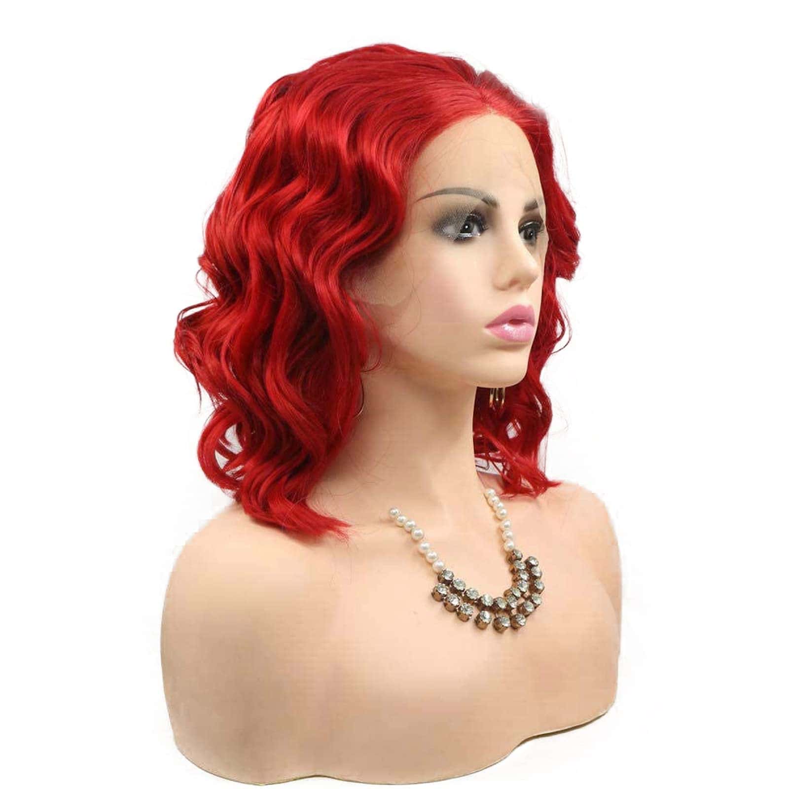 Pelucas Bob Rojas para Mujeres Negras Onduladas de Encaje - Imagen 6