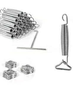 24 Pcs Resortes de Repuesto para Trampolín + 24 Pcs Hebilla