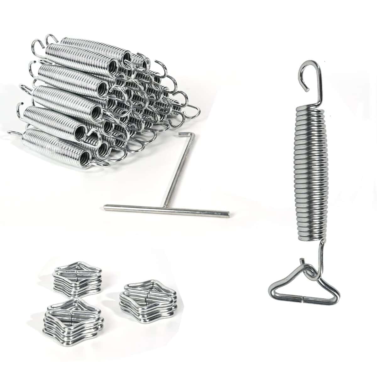 24 Pcs Resortes de Repuesto para Trampolín + 24 Pcs Hebilla