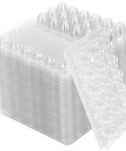SINJEUN 120 Pack 18 Grid Clear Quail Egg Cartons,