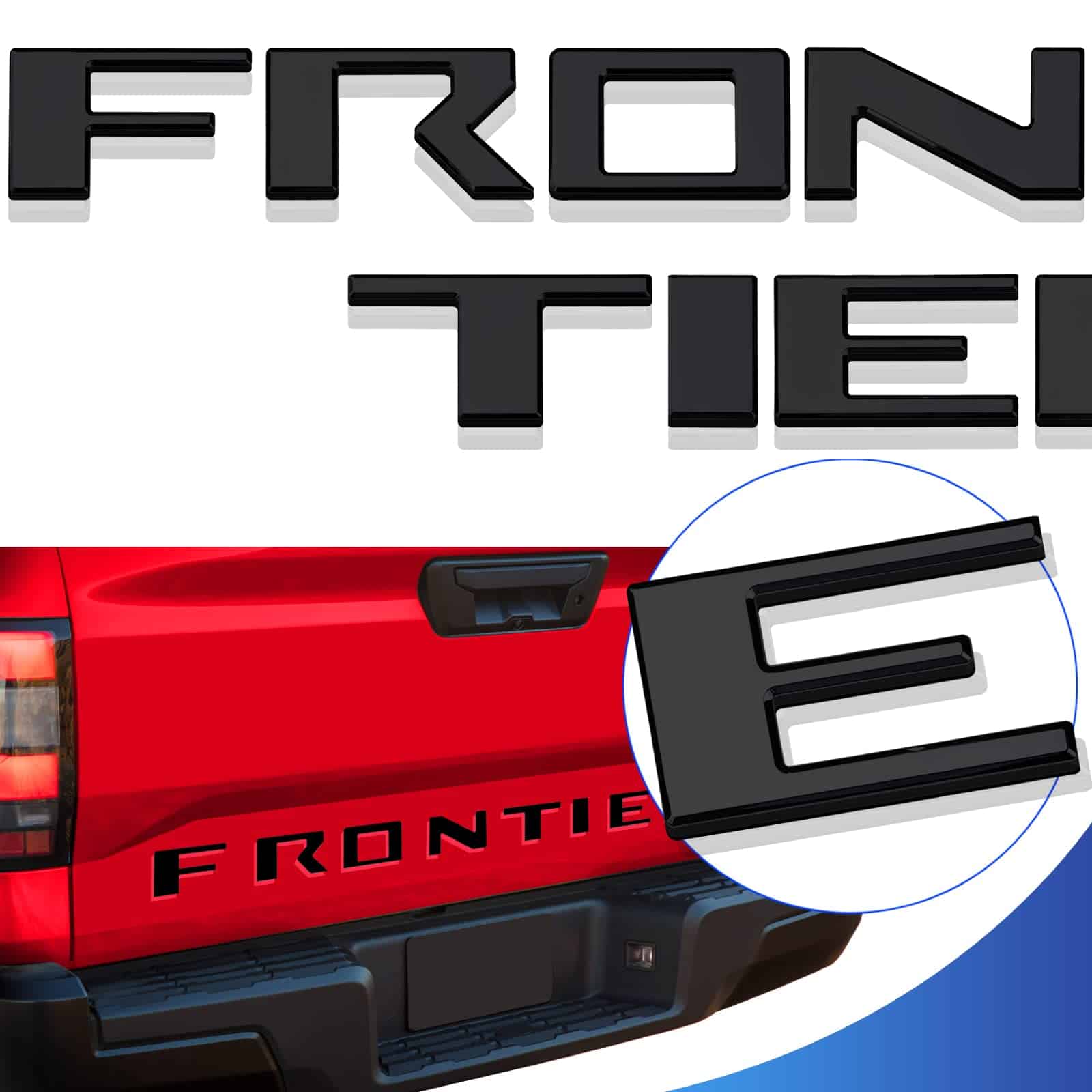 Letras de inserción de portón trasero compatibles con