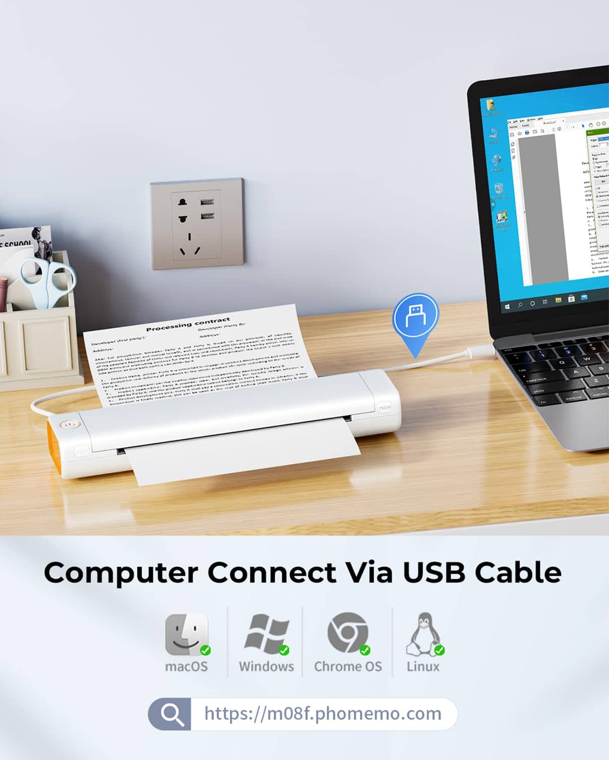Impresoras Portátiles Inalámbricas Phomemo M08F para - Imagen 5