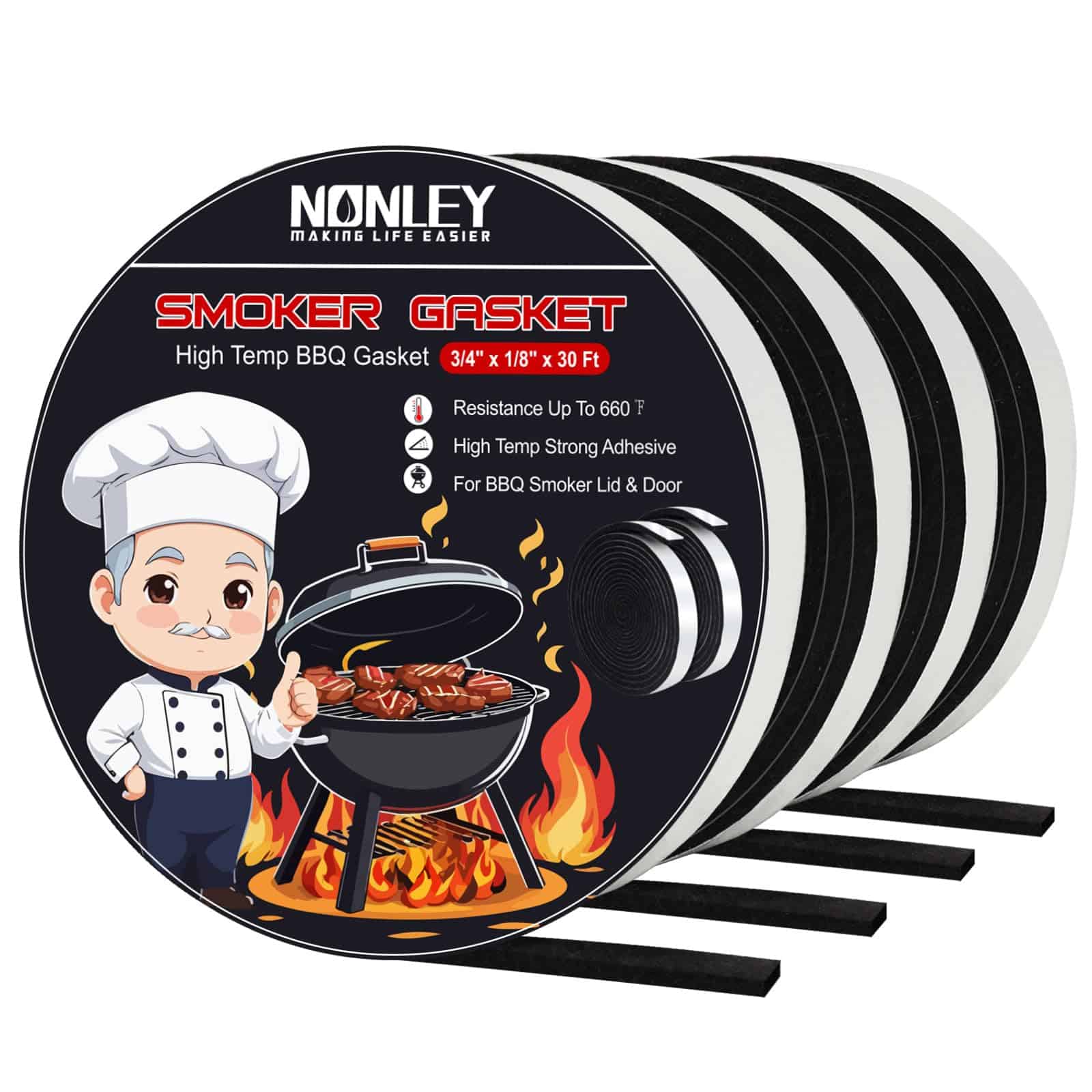 Sello de Junta para Fumadores Nonley 30FT XXL - 3/4 x 1/8
