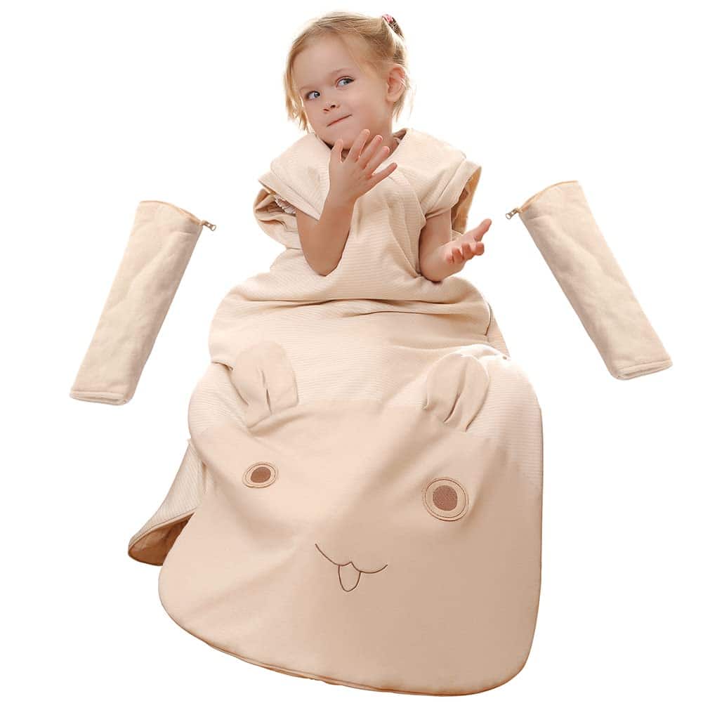Saco de dormir con cremallera de 3 vías para -Forma de conej