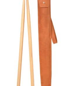 Estuche de palillos de tambor de cuero genuino con cierre
