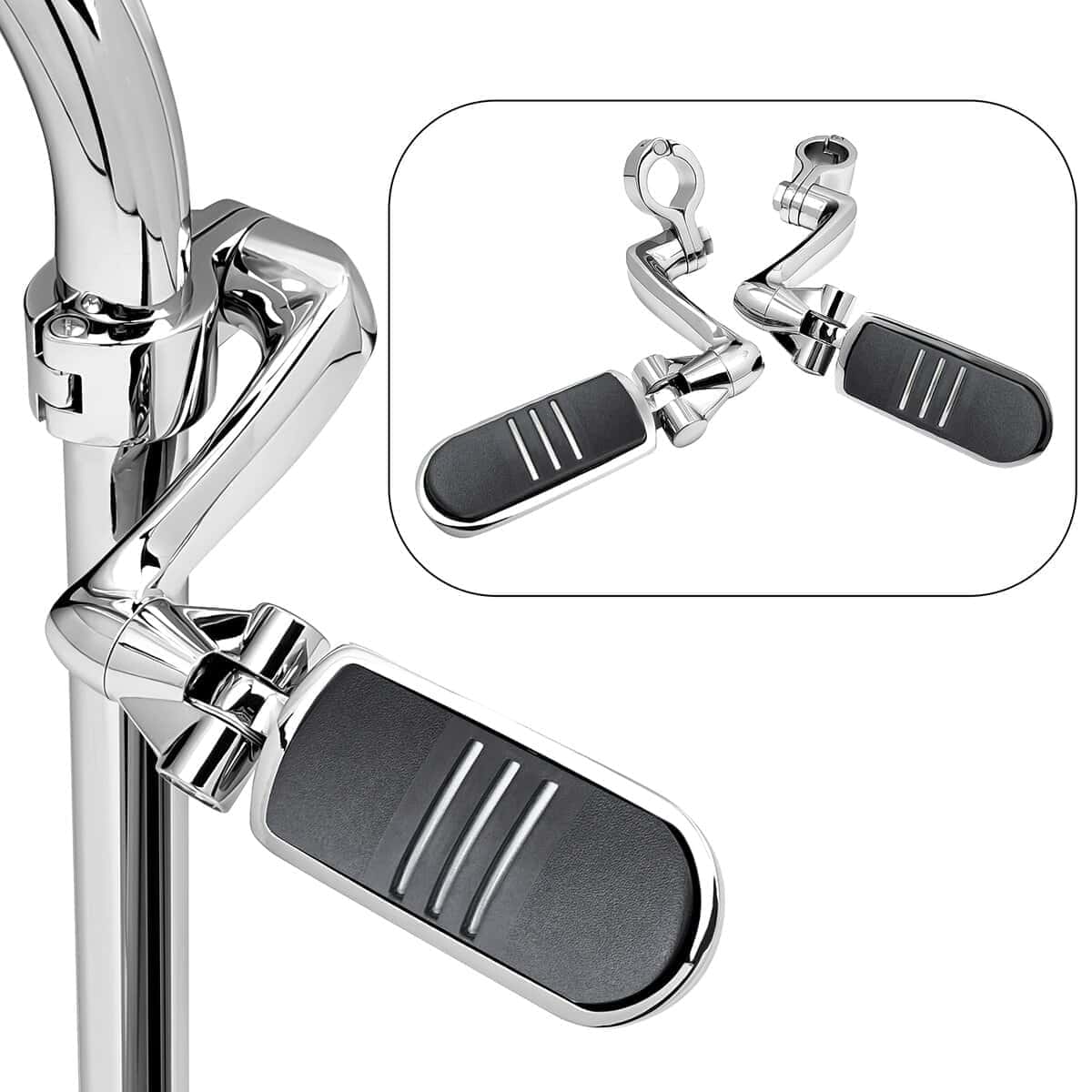 YENHUR 1.25" Juego de Posapies para Carretera, Acabado