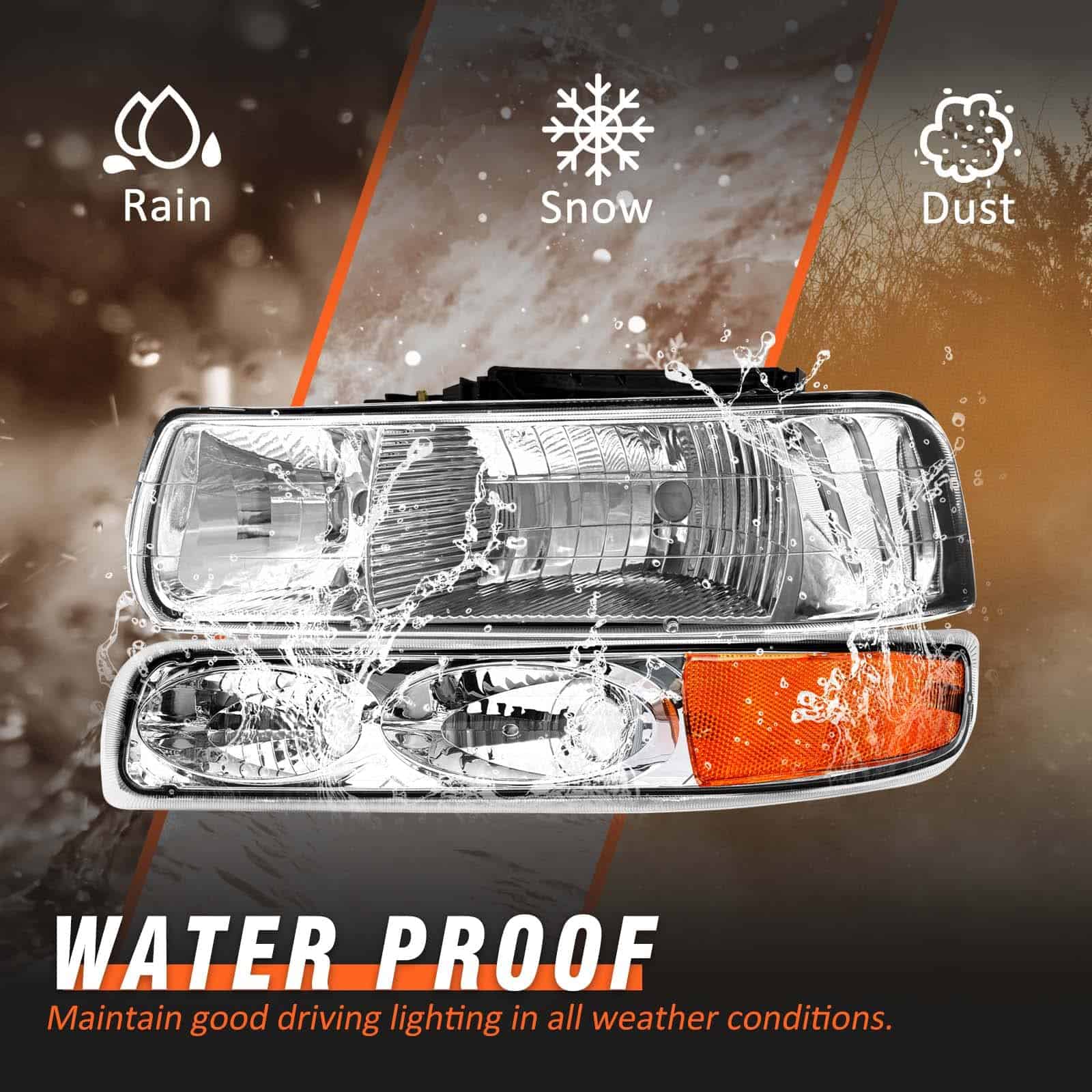 Conjunto de faros delanteros para 1999-2002 Chevy Silverado - Imagen 7