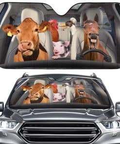 Parasol para parabrisas de coche de la familia granjera,