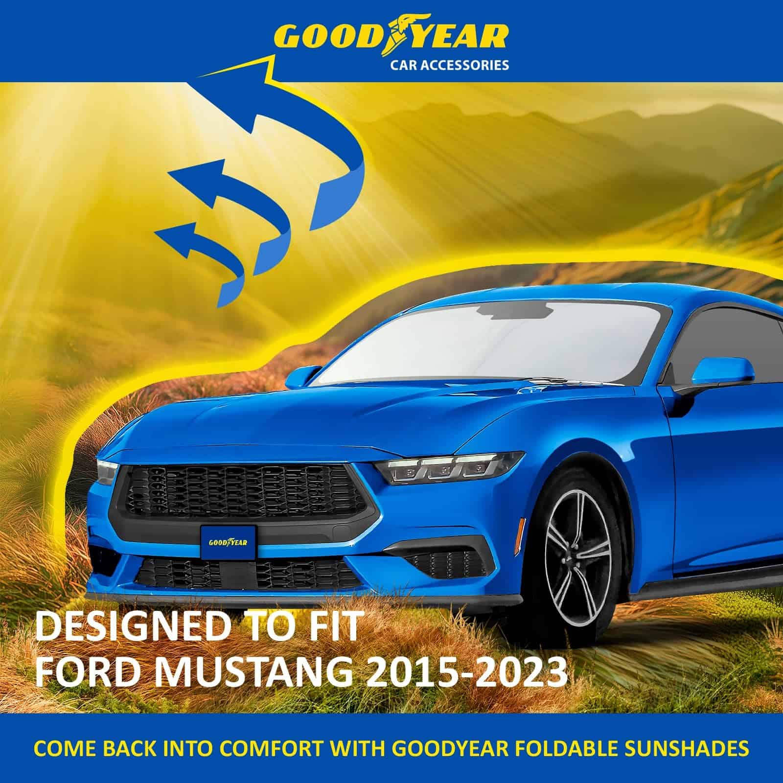 Parasol Plegable para Parabrisas Goodyear para Ford Mustang - Imagen 6