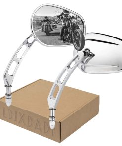 Espejos retrovisores cromados LDJXDADI de 8 mm para modelos