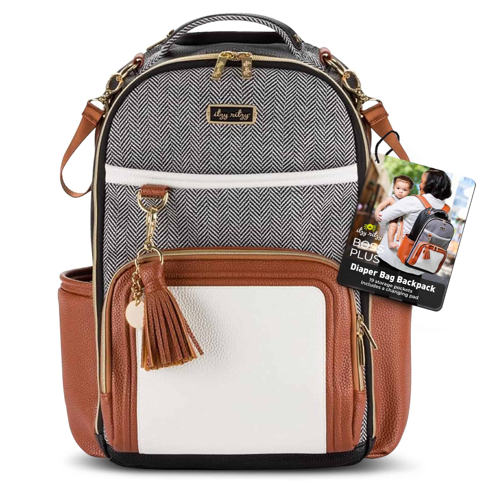 Itzy Ritzy Mochila para Pañales - Gran Capacidad Boss Plus