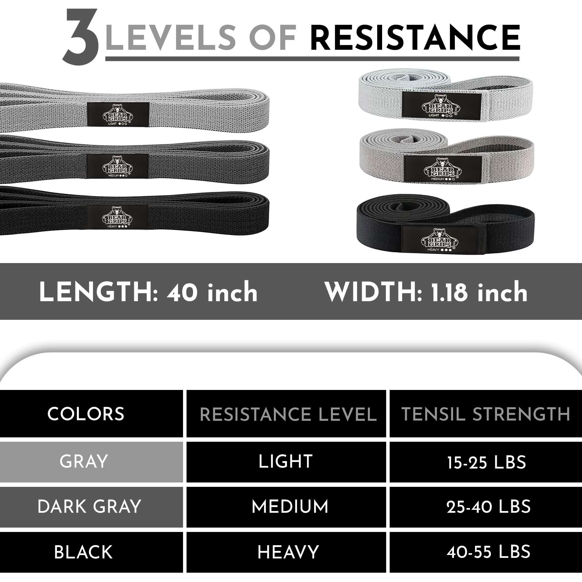 Bandas de Resistencia Bear Grips para Entrenamientos - - Imagen 3