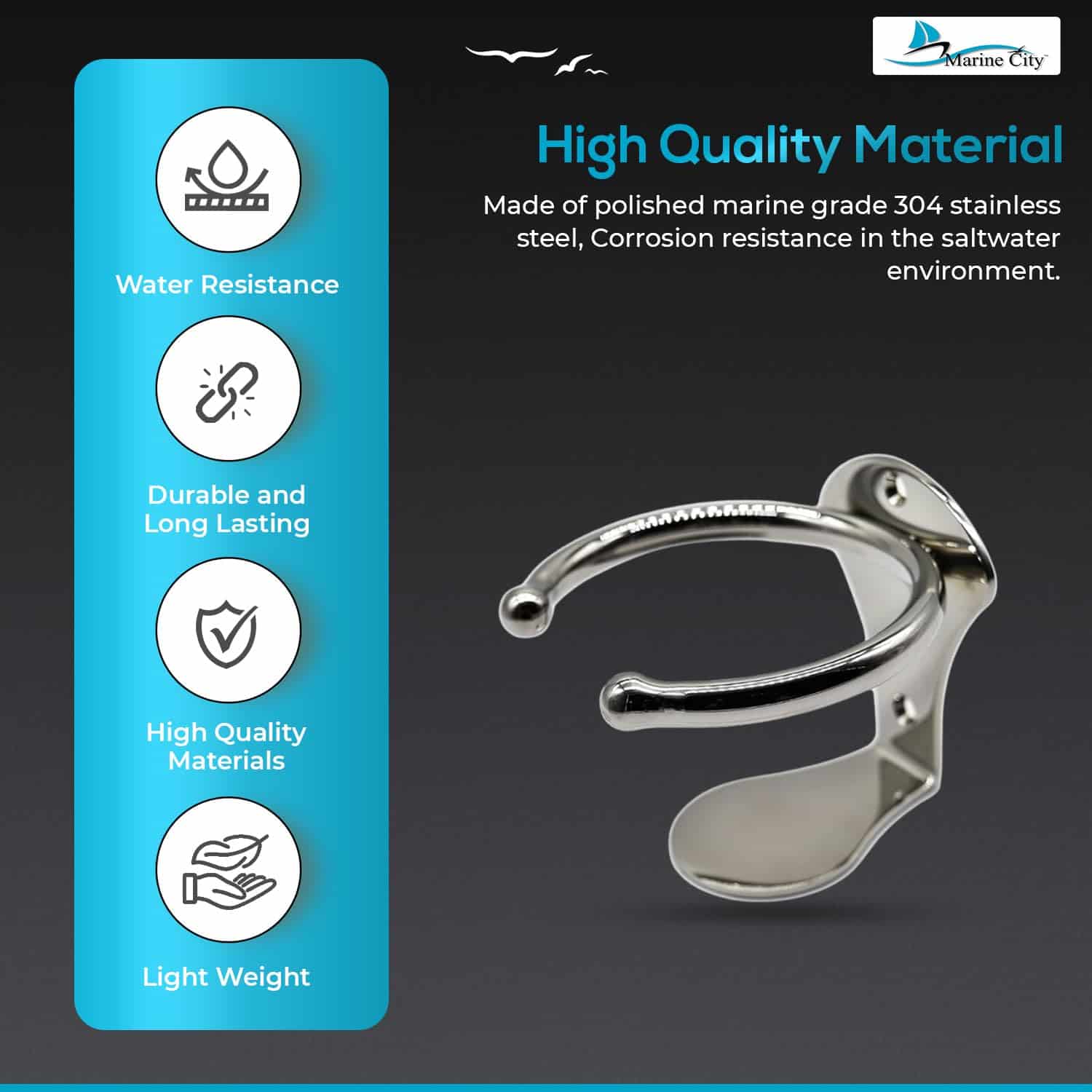 Portavasos de Anillo Universal para Barcos MARINE CITY, - Imagen 4