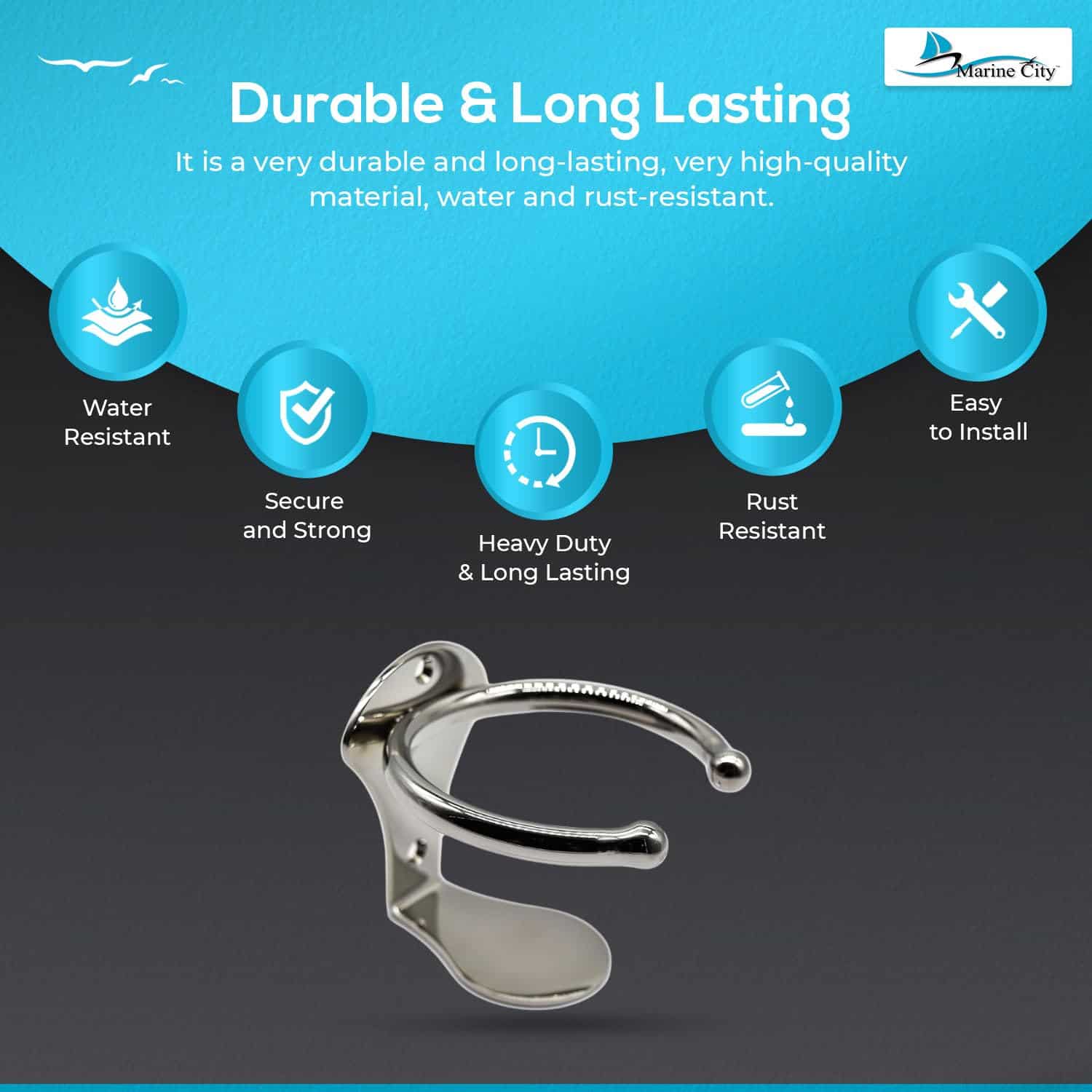 Portavasos de Anillo Universal para Barcos MARINE CITY, - Imagen 5