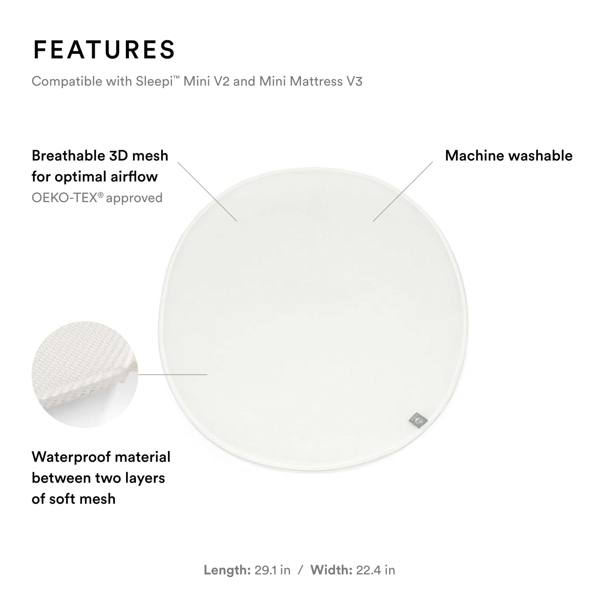 Protector de colchón Stokke Sleepi V3, Blanco - Compatible - Imagen 3