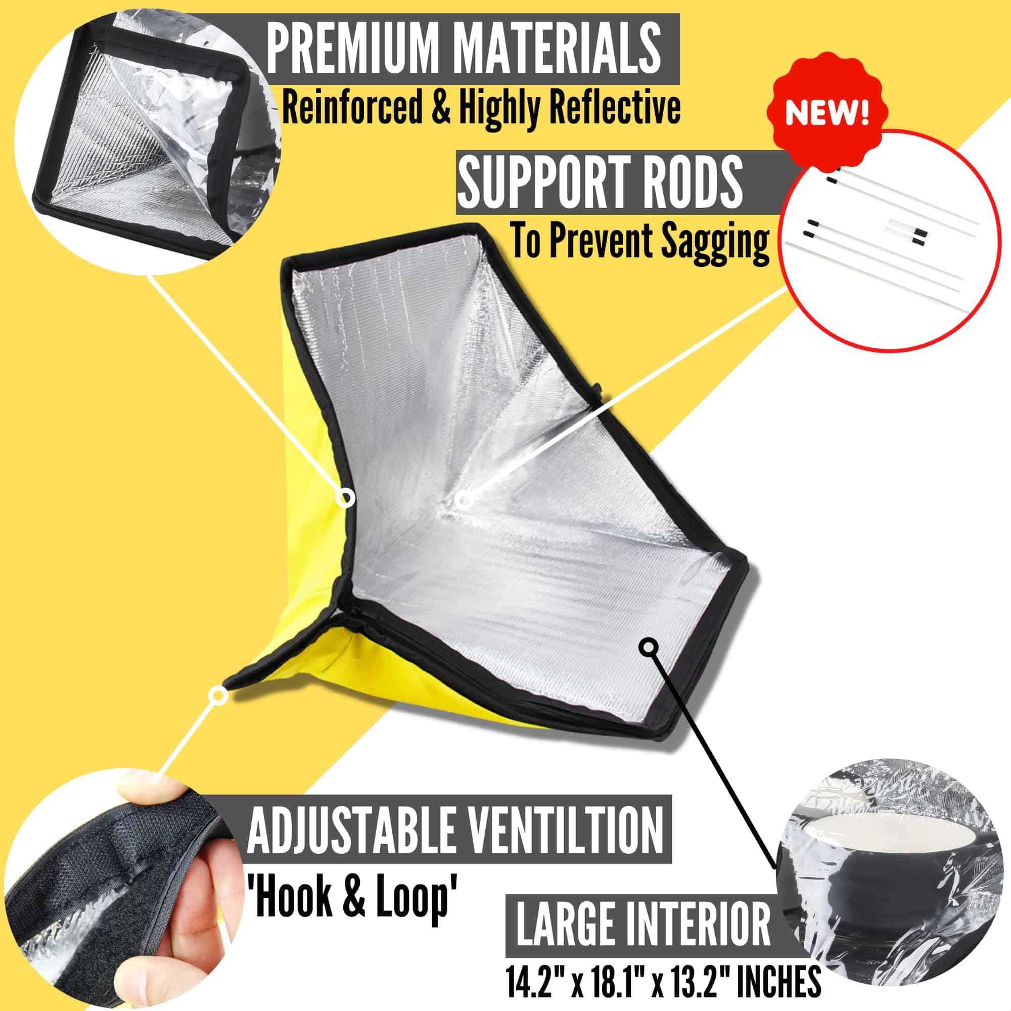 Horno Solar Premium Energy Wise, Cocina Solar Portátil para - Imagen 4