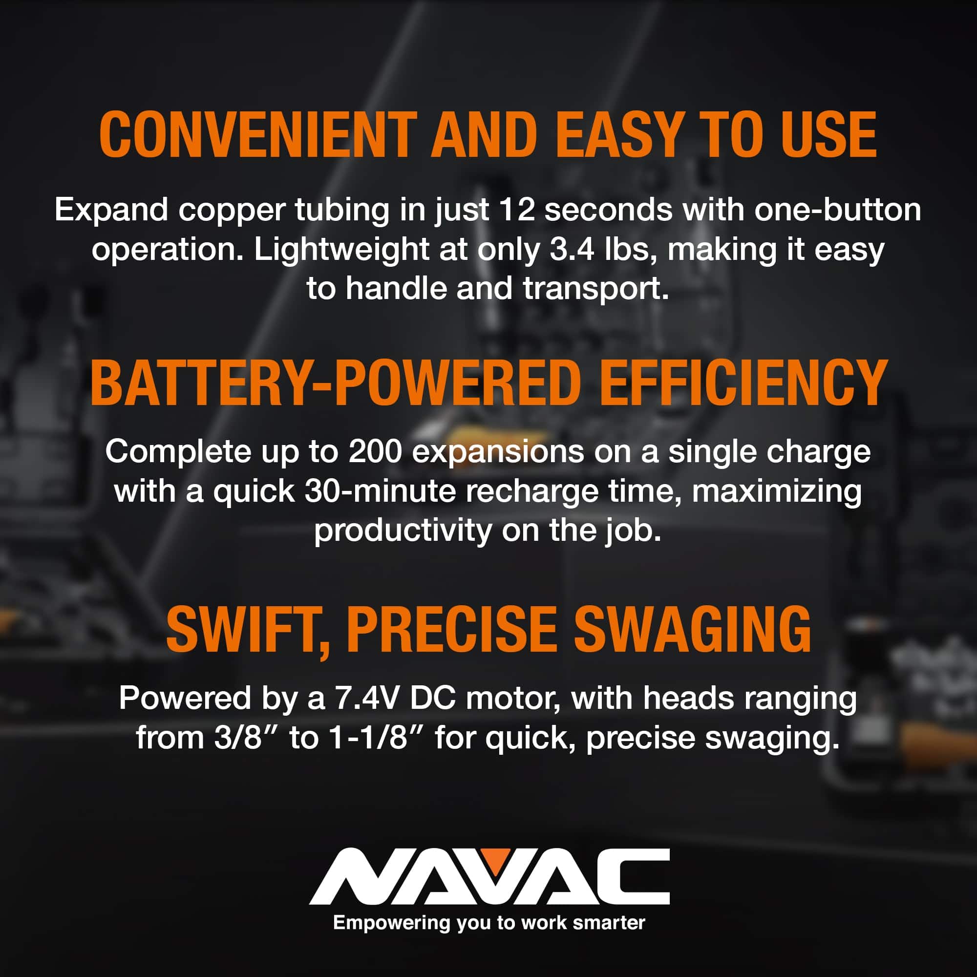 Expansor de Tubos de Energía Navac NTE11L - Herramienta de - Imagen 4