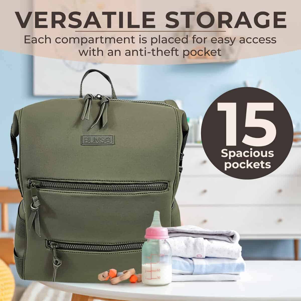 Bolso de pañales de neopreno BUNSO Baby, mochila - Imagen 4