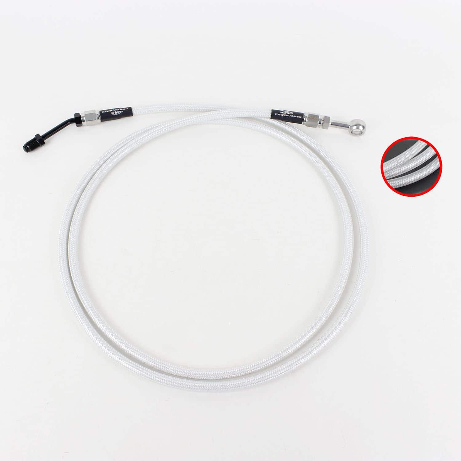 POWERJAMES Cable de Embrague Hidráulico de 75" 190cm Blanco