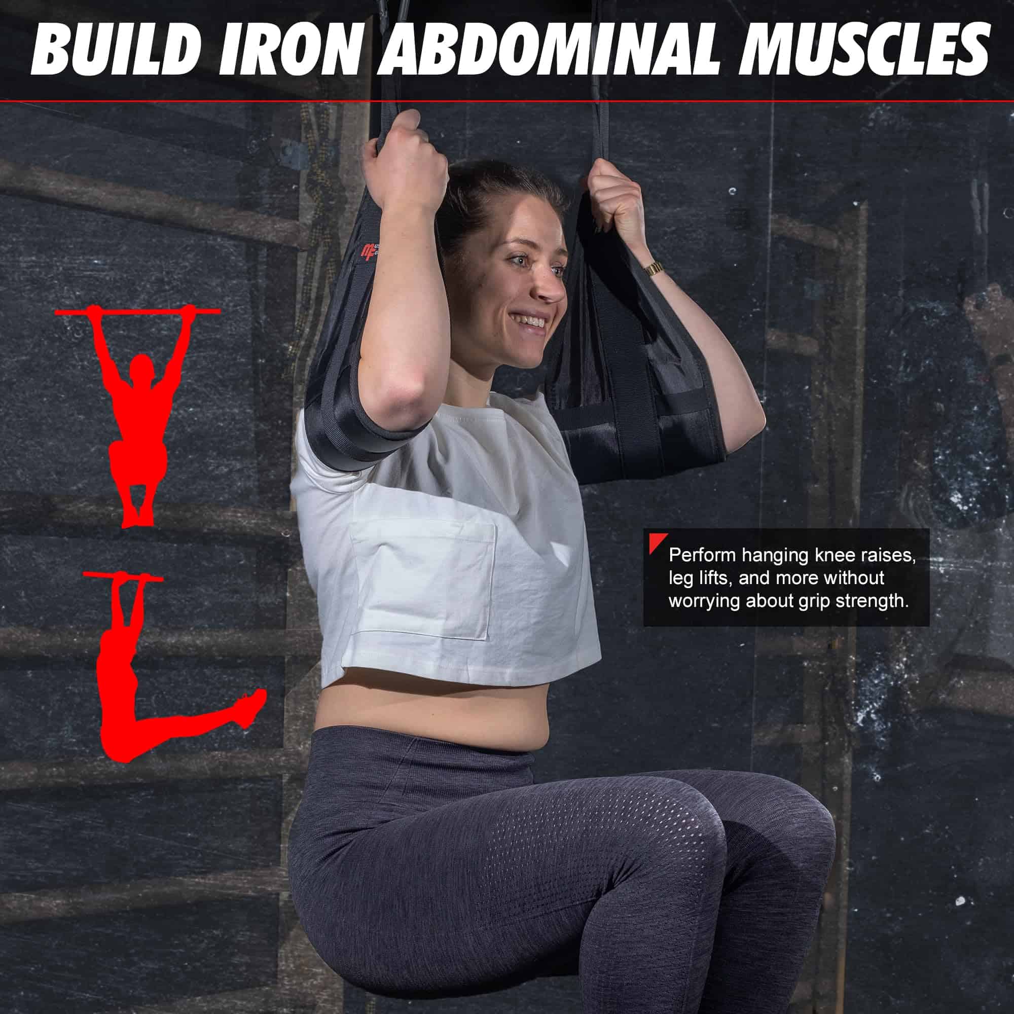 MuscleForge Colgantes para abdominales para barra de - Imagen 3