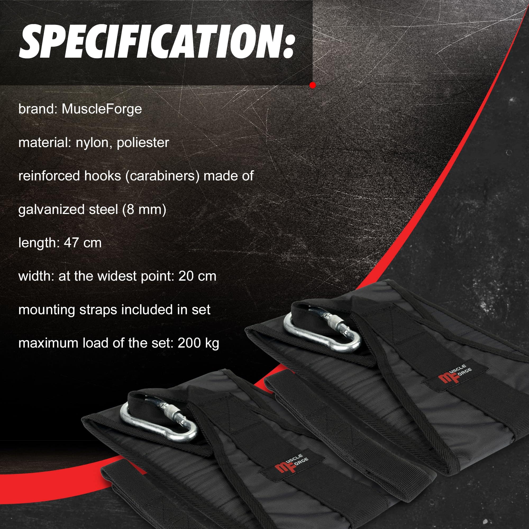 MuscleForge Colgantes para abdominales para barra de - Imagen 5