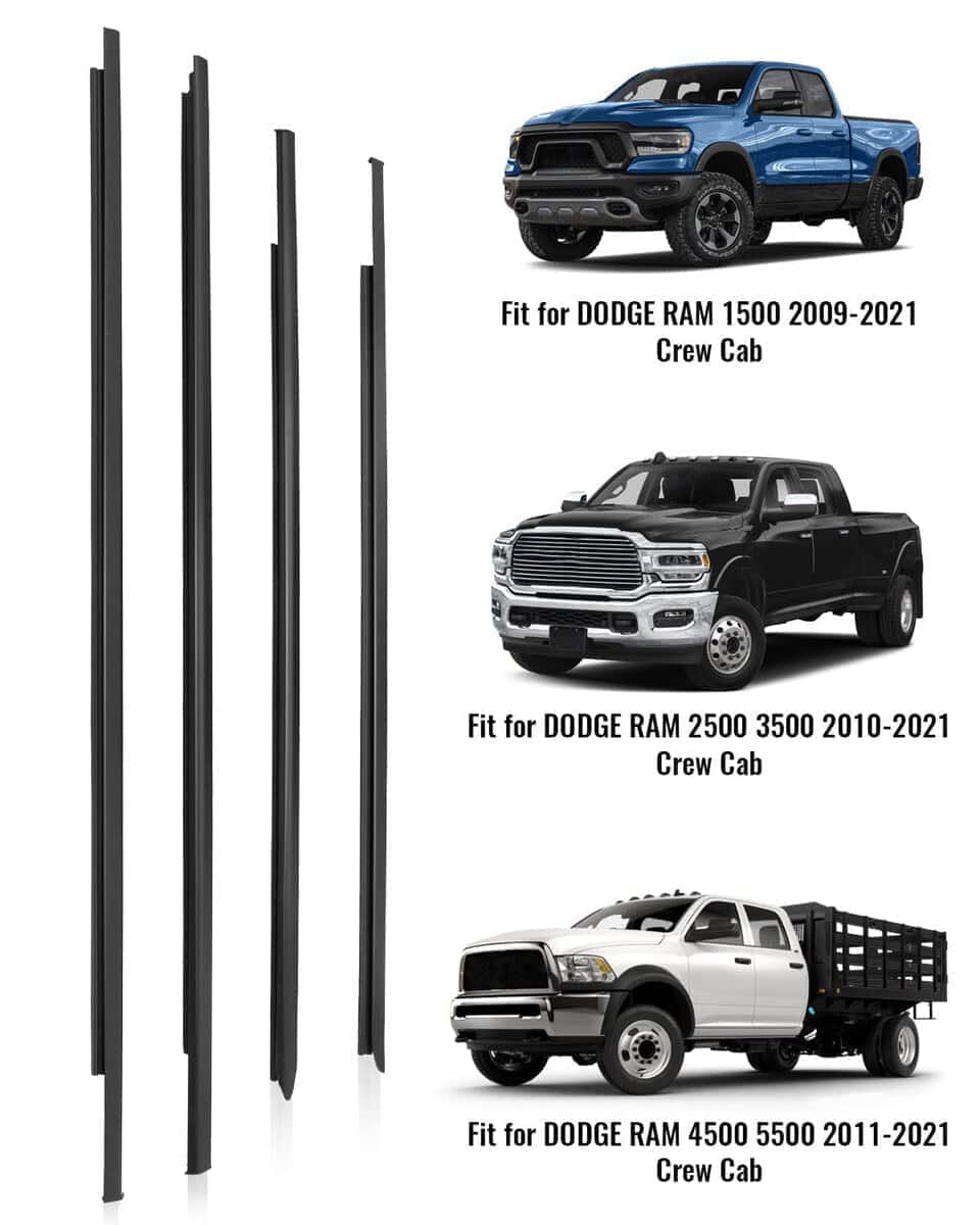Weatherstrip Window Moulding Trim Seal Belt for Dodge Ram - Imagen 3