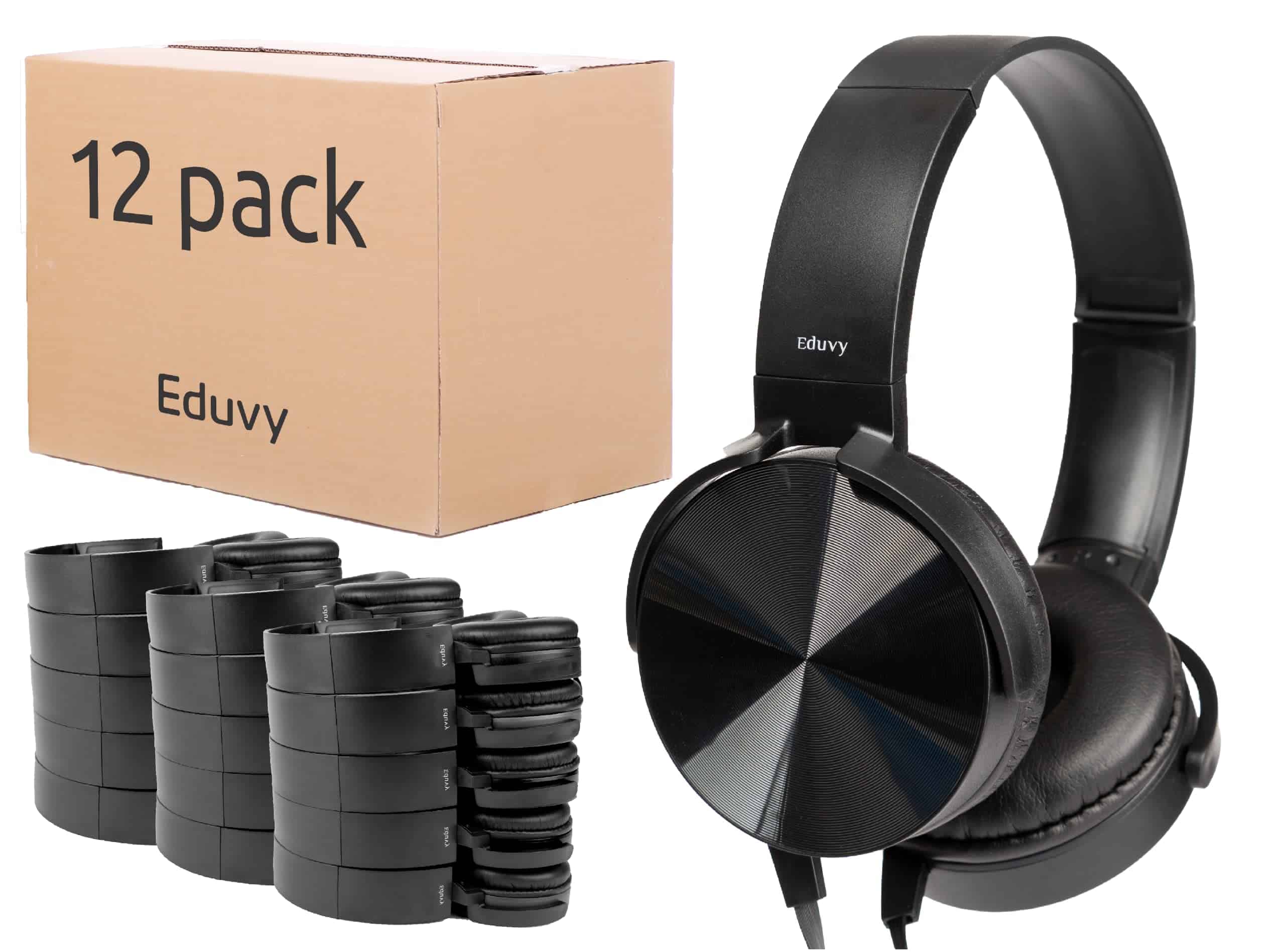 Audífonos a granel para salones de clase, paquete de 12